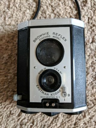 vintage camera,  Eastman Kodak Brownie Reflex,  Synchro Model 2
