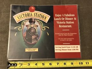 Victoria Station Restaurant Sign Universal Studios Hollywood Los Angeles Vintage