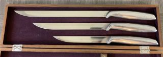 Vintage 3 Pc Set Of Gerber Legendary Carving Knives Excalibur Bremugun Joyeuse