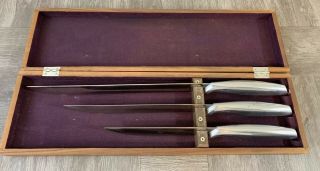Vintage 3 Pc Set of Gerber Legendary Carving Knives Excalibur Bremugun Joyeuse 2
