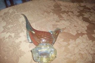 Vintage MURANO Italian Hand Blown VERY LARGE & HEAVY Glass Rooster 7