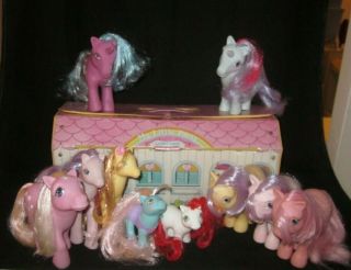 My Little Pony Mlp G1 Carry Case & Adult & Baby Ponies No Insert Vintage 1980s