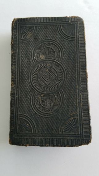 Antiquarian 1845 Small Bible Leather Pre Civil War Era By Oxford Press