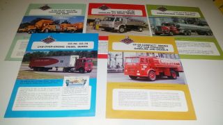 5 X Vintage Diamond Reo Truck Brochure Leaflet 1970