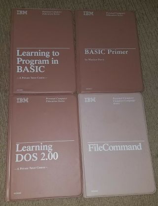 Rare Set Of 4 Ibm 1.  0 Ibm Personal Computer Education Series 1983