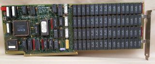 RamWorks 2000 8mb RAM Card w/8mb RAM Installed for Commodore Amiga 2000HD 2500 3