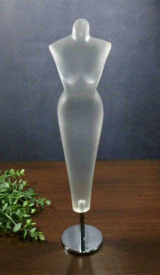 Abstract Lucite Female Mannequin Figurine,  Vintage? Resin Body Jewelry Display 3