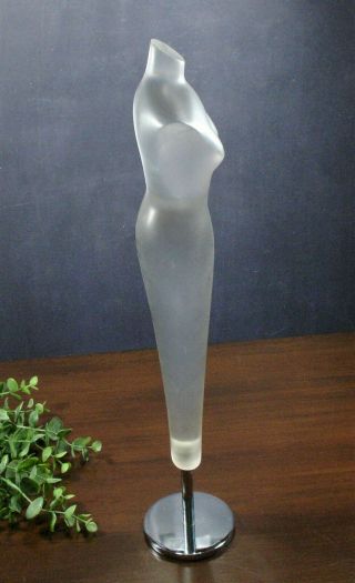 Abstract Lucite Female Mannequin Figurine,  Vintage? Resin Body Jewelry Display 4