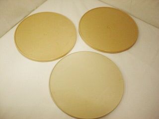 3 Vtg Lazy Susan Rubbermaid Bee Plastics Round Spice Cabinets Turntable Tray
