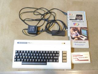 Commodore Vic - 20 Computer W/ Power Cord,  Rf Modulator,  Game,  Books - Great