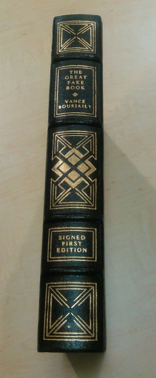 Franklin Library Signed First Edition The Great Fake Book Vance Bourjaily