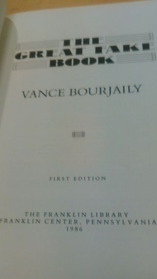 Franklin Library Signed First Edition The Great Fake Book Vance Bourjaily 4