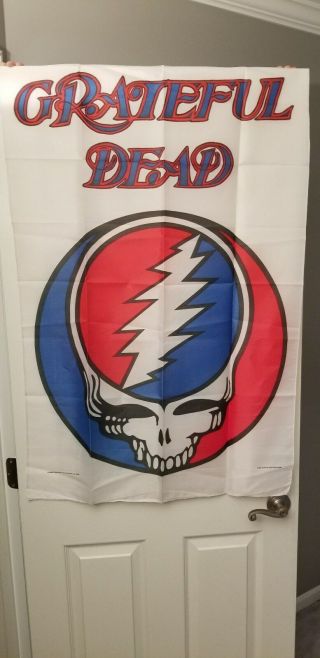 Vintage Grateful Dead Steal Your Face 1989 Wall 27 X 41 Fabric Tapestry Poster