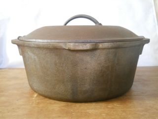 Lodge 5 Quart Cast Iron Dutch Oven,  8,  Vintage Lodge Cooking Pot,  Made In Usa