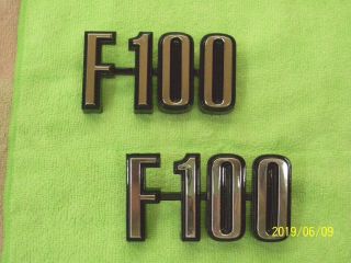 Vintage 1970s Ford F100 F - 100 Truck Emblem Trim Badges Oem D4tb - 16702 - Ca