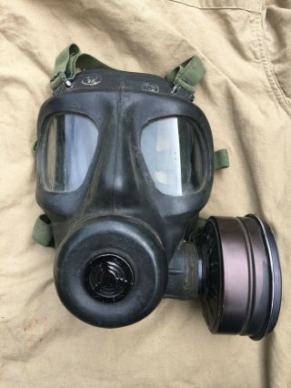 British Army S6 Gas Mask Respirator Size N 1973 Vintage