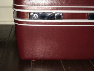 Vintage BURGUNDY SAMSONITE Profile Train Makeup Case Carry On Luggage Suitcase 5