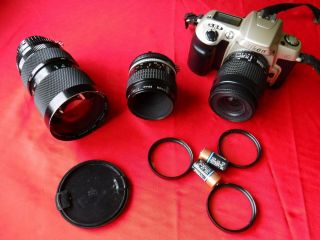 Nikon N60 Camera Soligor 35 - 140 Zoom Macro,  Micro - Nikkor 55mm,  Close - Up Lens