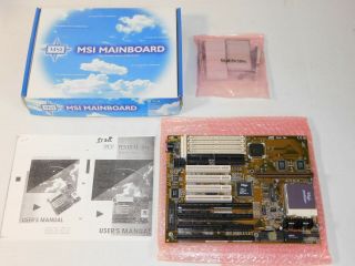 Vintage 1995 Pci Pentium P54c Tr4 Desktop Computer Pc Motherboard Intel Cpu Chip