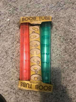 Vintage 1962 Milton Bradley Boob Tube Marble Race Game Package