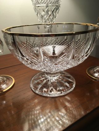 Vintage Crystal Bowl and Crystal Candle Holders. 5