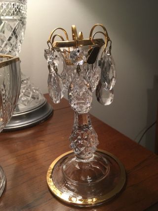 Vintage Crystal Bowl and Crystal Candle Holders. 6