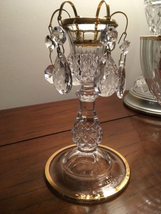Vintage Crystal Bowl and Crystal Candle Holders. 7