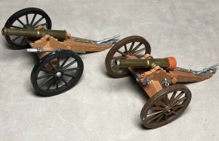 Vintage Britains ? 1800s Military Toy Cannon Waterloo Plastic Wheel Army