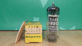 Amperex 7119 E182cc Nos Nib Pinch Waist D - Getter 1959 Vacuum Tube