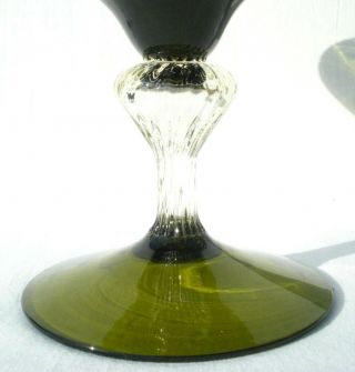 Large Vtg 60 ' s Green Glass Bon Bon/Apothecary Jar Empoli Italy 1 of 2 2