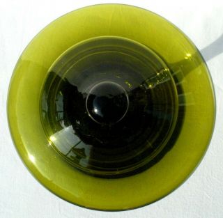 Large Vtg 60 ' s Green Glass Bon Bon/Apothecary Jar Empoli Italy 1 of 2 5
