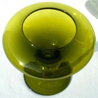 Large Vtg 60 ' s Green Glass Bon Bon/Apothecary Jar Empoli Italy 1 of 2 6