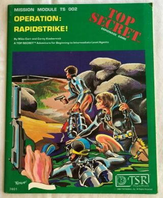 Tsr Top Secret Espionage Game Mission Module Ts 002 : Rapidstrike Vintage 1980