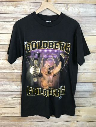 Vintage 90s Wcw Bill Goldberg T - Shirt Size M Nitro Nwo Hulk Hogan Wwe Wwf Ds