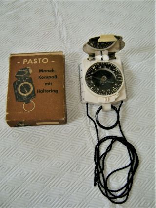 Vintage Pasto Compass On Pin Germany 1950s - 60s Oringal Box Must L@@k