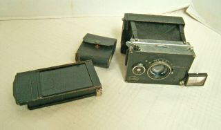 Vintage Ica Bebe Strut Folding Plate German Camera Tessar Lens