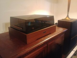 Perfect Realistic Elac Miracord 46 Turntable,  Walnut Base,  Orig.  Cover.  Wow