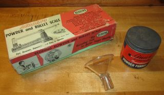 Vintage Redding Powder & Bullet Scale,  Cond Powder Funnel