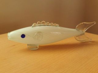 Vintage Murano Art Glass Fish Figurine 9 1/4 " Long.