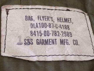 Vintage Militaria Flyers Helmet Bag Korean War Era USAF USNAVY FSN 8415007822989 4