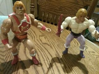 Vintage Masters Of The Universe Thunder Punch He - Man & Prince Adam Figures.