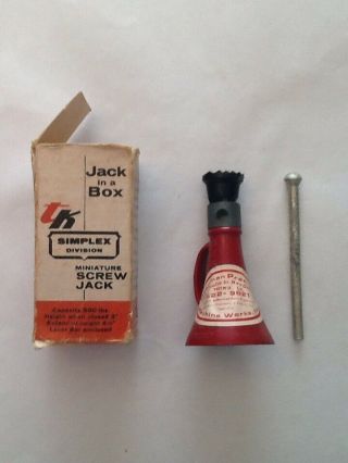 Vintage Simplex Miniature Jack Screw / Box