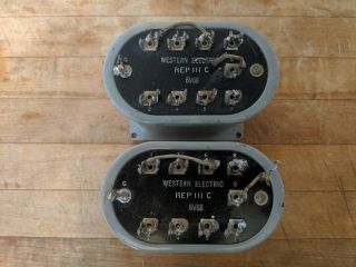Western Electric 111c Repeat Coil Transformer Pair 1968