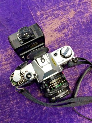 Canon AE - 1 35mm Film Camera FD 50mm 1:1.  8 Speedlite 177A Flash 7
