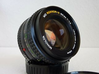 Minolta Md Rokkor - X 50mm F/1.  4 Lens - One Owner - Near