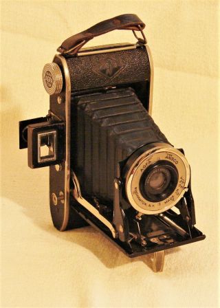 Vintage Ansco Folding Bellows Camera For Pb - 20 Film