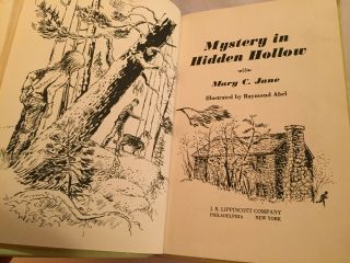 MARY C JANE Mystery in Hidden Hollow vintage hardcover book 3