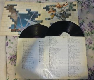 Pink Floyd The Wall Double Lp Vinyl Record Columbia 1979 36183 Pin Vintage