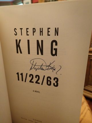 Stephen King 11/22/63 Signed With Slipcase First Edition With Providence - Unread