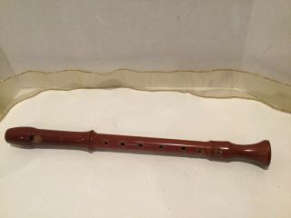 Vintage Clarion Wood Flute Recorder W/ Case - 18 1/2 "